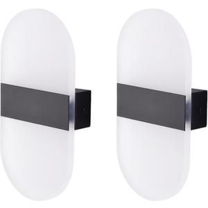 2Pack LED RV Vanity Wall Sconce with Switch, 12Volts RV Bedside Reading Lamp with Acrylic Lens, 12 Volt Interior Light Fixture for RV, Trailer, Camper, Motorhome