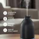 InnoGear Essential Oil Diffuser, 150ml Ceramic Stone Diffuser Handcrafted Aromatherapy Diffusers Ultrasonic Cool Mist Humidifier Vaporizor with 2 Mist Modes Waterless Auto Off for Room Office, Black