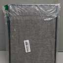 Fabric Storage Bin with Lid, 7.1 x 9.1 x 13 Inch Foldable Storage Box for Shelves with Handles, Decorative Linen Closet Organizer, Gray, 1-Pack