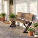 16 Inch Metal Bench Legs,Backrest Bracket Set of 2, 16" x 17.7"