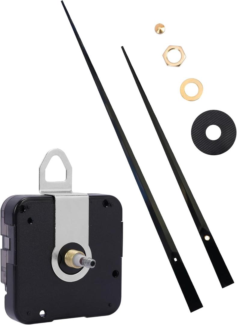 High Torque Clock Movement Mechanism with 17.7 Inch Extra Large Hands  Long Shaft Quartz Motor Replacement Kit for 36" to 50" Oversized Wall Clocks, DIY Battery-Operated Repair Parts