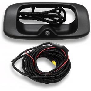1916102 Tailgate Handle Backup Camera Compatible with 1999-2006 Silverado/Sierra 1500 2500 3500 HD Pickups Reversing Rear View Park Assist Camera W/12V Power Cable 15046512 15228539