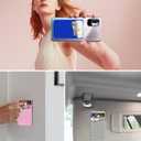 6 x BIAJIYA Card Holder for Back of Phone, Pouch Silicone Wallet Sleeve Pocket Stick-on ID Credit Card for All Smartphones (Black*5)