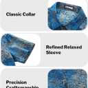 Mens Hawaiian Shirt Short Sleeve Breathable Aloha Beach Shirts for Men Summer Vacation Button Down, Retro Floral (Blue, L)