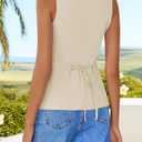 ZESICA 2026 Summer Casual Sleeveless Suit Vest for Women Square Neck Button Down Work Business Blazer Vests Waistcoat