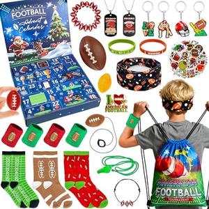 Sports Advent Calendar 2026, Football Advent Calendar for Boys Teens 24 Days Christmas Countdown Football Accessories & Treasure Xmas Christmas Surprises Gifts Goodie Bags Fillers for Boys
