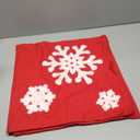 MIULEE Pack of 2 Christmas Decorative Snowflake Throw Pillow Covers Canvas Embroidery Winter Cushion Cases Holiday Decor Soft Pillowcases for Winter Couch Sofa Bedroom CarRed, 18x18in