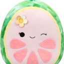 Squishmallows Original 16-Inch Lena Pink Guava Fruit with Flower - Official Jazwares Large Plush