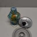 BOLITE Hummingbird Feeder, Hand Blown Glass Hummingbird Feeders for Outdoors Hanging, with Ant Moat and 5 Feeding Ports, 22 Ounces, Blue, Birthday Gifts for Women Men, Gifts for Mom Dad