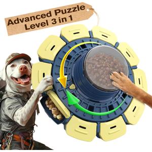 KADTC Level 3 in 1 Hard Dog Advanced Puzzle Toy for Smart Small/Medium/Large Dogs Difficult Challenging Food Puzzles Toys Slow Feeder Cognitive Intelligence Brain Mental Stimulation Mind Treat Game