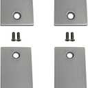 QCAA Stainless Steel Door Strike Filler Plate, 2-1/4" x 1-1/8", US32D Stainless Steel, Made in Taiwan, 4 Pack