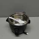 Elite Gourmet ERC006SS 6-Cup Electric Rice Cooker with Stainless Steel Inner Pot, Makes Soups, Stews, Porridges, Grains and Cereals, 6 cup (3 cups uncooked), Black