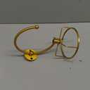 100% Solid Brass Hand Towel Holder for Bathroom Wall – Towel Ring with Candle Holder – Vintage Wall Candle Sconce Bathroom Decor – Antique Brass Towel Holder