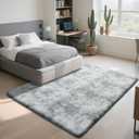 yongyangjuxin Fluffy Rug Shag Area Rug, Gradual Grey 10x14 Area Rugs for Bedroom, Super Soft Shag Rugs for Living Room Bedroom Kids Room Home Decor, Upgrade Anti-Skid Rectangular Fuzzy Rug