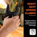 10 Pack Spring Clamps Heavy Duty - Assorted Sizes Spring Clips Plastic 6.5 Inches, 4.5 Inches, 3.5 Inches Set - Backdrop Clips Small Clamps For Crafts Woodworking Background