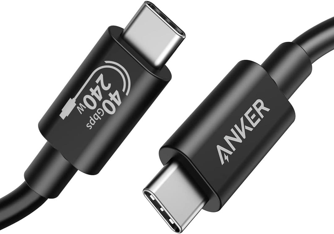 Anker USB C Cable(3.3FT, 240W), USB 4 Data Cable, 40Gbps, 8K HD Display, Thunderbolt 4/3 Compatible, for iPhone 16, MacBook, Hub, Docking and More