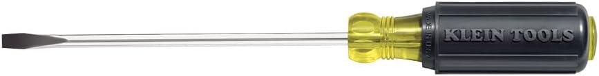 Klein Tools 605-4 1/4-Inch Cabinet Tip Screwdriver, Made in USA, Heavy Duty 4-Inch Round Shank
