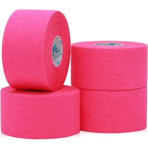 OK TAPE Athletic Sports Tape4 Packs) - 45ft Per Roll Very Strong Tape for Athlete & Sport Trainers & First Aid Injury Wrap, Perfect for Fingers Ankles Wrist on Bat, Hockey Stick - Pink