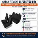Pigenius Neoprene Full Set Seat Covers for Ram 2500 Crew Cab 2019-2026