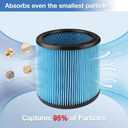 Shop-Vac High Performance 90350/90304/90344 Cartridge Filter, Fits most 5-16 Gallon Shop-Vac Wet/Dry Vacuums, High Efficiency Nanofiber Filtration Paper, Reusable, 1 Pack