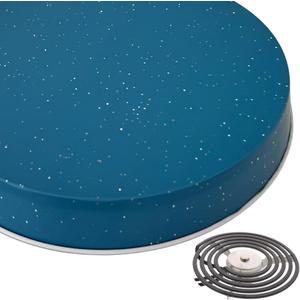 Sensi Temp Electric Stove Burner Covers - Protect Stovetop - Set of 4, 10 and 8 inches Blue Grain Electric Stove Covers