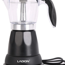 Cuban Coffee Maker, 6 or 3cup Electric Espresso Coffee Maker, Portable Cafeteras Electricas Modernas, Electric Moka Pot with Detachable Base & Overheat Protection, Coffee Gift for Home Travel