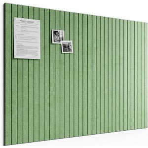 Bumusty Large Cork Board Alternative-48 x 36" Felt Bulletin Board Tiles, with 30 Pushpins, 70 Adhesive Tabs, Fine-Stripe 12-Pack, Cork Boards for Office Push Pin Board Felt Board-Moss Green