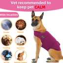 Dog Anxiety Vest, Skin-Friendly Thunder Jacket for Dogs, Dog Calming Shirt for Thunder, Fireworks, Vet Visits and Separation - Keep Pet Calm Without Medicine, Fit for Large Dogs, L