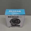 BESKAR USB Clip on Fan, Portable Small Fan with Cord Powered, 3 Speeds Strong Airflow, with Sturdy Clamp, Quiet Personal Desk Fan (Black)