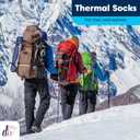 Debra Weitzner Thermal Socks - Men & Women's Warm Crew Socks, 4/6 Pairs, Winter Thick Boot Socks (Black)