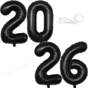 40 Inch Number 2026 Balloons Black, Giant Foil Mylar Helium Balloons for 2026 New Years Party Decorations New Years Eve Party Supplies Decoracion De Ao Nuevo 2026 Graduation | Black 40 Inch Number 2026 Balloons Black, Giant Foil Mylar Helium Balloons for 2026 New Years Party Decorations New Years Eve Party Supplies Decoracion De Ao Nuevo 2026 Graduation | Black