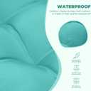 Waterproof Lounge Chair Cushion Set of 2, Outdoor Fade Resistant Chaise Lounger Replacement Cushions with 6 Ties, Thickened Memory Foam Pool Lounge Chair Cushions, 76 x 22 x 4.7 Inches, Teal1#, 2 Pack