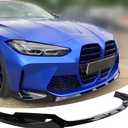 Front Bumper Lip Splitter Spoiler Fit for BMW M3 G80 M4 G82 G83 2021 2022 2023 2024 2025 Painted Gloss Black Accessories Air Chin Body Kit