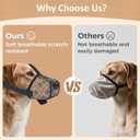 2 x Dog Muzzle - Anti Chew Adjustable, Mesh Muzzle for Small, Medium and Large Dogs, Can Breathe and Drink Water for Grooming, Training, Vet Visits Allows (Yellow Grid, X-Large)