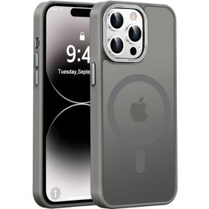 Newfuture Designed for iPhone 14 Pro Max Case with Magnetic [13 FT Military Drop Protection] [Compatible with Magsafe] Slim Translucent Matte Shockproof with Anti-Fingerprint Phone Case, Titanium Gray