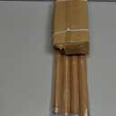 Wood Curtain Rods for Windows 48 to 84 Inch,1'' Diameter Drapery Rods with Imitation Wood Grain Leaf Pattern Finials, Boho Adjustable Heavy Duty Curtain Rods Set,36-88'',Color:Natural Wood