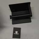 Tindbea Toilet Paper Holder with Phone Shelf, Adhesive or Screw Wall Mount Toilet Tissue Roll Holder, Rustproof & Multifunctional Stainless Steel Bathroom Storage Dispenser (Matte Black)