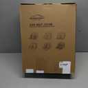 CAROMOP Luxury Faux Leather&Fabric Car Seat Covers Full Set with Breathable 3D Foam Back Support,Universal Comfortable Seat Covers for Cars,Trucks,SUVs, Front Armrests Compatible(5-Seat Black/Grey)