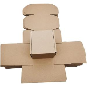 4x4x3 inch Shipping Boxes Pack of 25，Livejun Brown Corrugated Cardboard Box Mailer Boxes for Packaging Small Business Shipping，Boxes for Birthday Wedding Party Gift Giving (4 x 4 x 3)