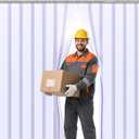 AUURIO Plastic Door Curtain, 80" Height x 36" Width x 0.08" Thickness, 6PCS Clear Smooth PVC Door Freezer Curtains Strips, Insulating Plastic Curtains for Doorways of Walk-in Cooler, Warehouse, Garage