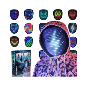 Depointer Life Led Mask with Gesture Sensing,Unisex LED Lighted Face Transforming Mask for Costume Cosplay Party Masquerade