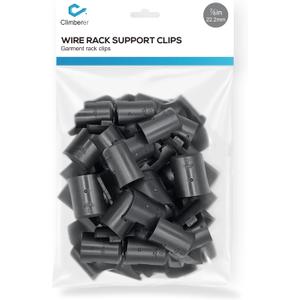 20 Pairs of 7/ 8-Inch（22.2mm）Wire Shelf Clips for Metal Shelving & Garment Racks – Plastic Locking Clips, Adjustable Layer Spacers (Black, 7/ 8)