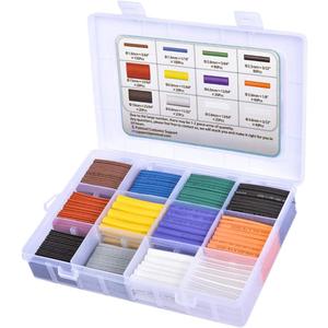 Veemoon 650pcs Flame-retardant Insolation Power Cable Shround Heat-shrink Tubing (20X13.8CM, Assorted Color)