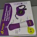 Hertzko Heavy Duty Retractable Dog Leash with Built-in Poop Bag Holder + Water Dispenser/Bottle - Purple & Black, 16 Ft, Small, Medium & Large Dogs Up to 110lbs, Heavy Duty Purple Leash w/Thick Rope