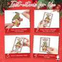 54 Sets Xmas Gnomes Ornament Funny Air Freshener Ornaments with Xmas Greeting Card Scent Sachets Employee Appreciation Gifts for Staff Coworkers Office Christmas Tree Party Decor