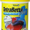 TetraBetta PLUS Floating Mini Pellets, Fish Food With Natural Color Enhancer, 1.2 ounces, Expired 10/2027