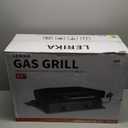 LERIKA 23" Tabletop Propane Gas Grilddle With Lid for Outdoor Kitchen Barbecue Grill, Non Stick Enamel/Durable Stainless Steel/1 Burner Portable Flat Top Grills