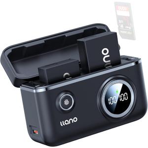 llano 2-Pack LP-E17 Batteries and 18W Fast Dual USB Charger for Canon EOS R50,R8, R100,RP,R10, Rebel T7i,T6i,T8i,T6s,77D,SL2, SL3, EOS M3, M5, M6, 250D, with Smart Display and Magnetic Snap Cover