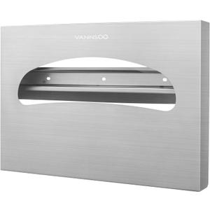 Toilet Seat Cover Dispenser Wall Mount, Commercial Stainless Steel Toilet Seat Cover Holder for Bathroom, Single or Half Fold