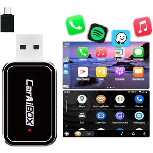 Magic Link CarPlay, 2 in 1 Wireless CarPlay Adapter & Android Auto Wireless Adapter 5.0, Fit for iPhone/Android and Cars with OEM Wired CarPlay from 2016